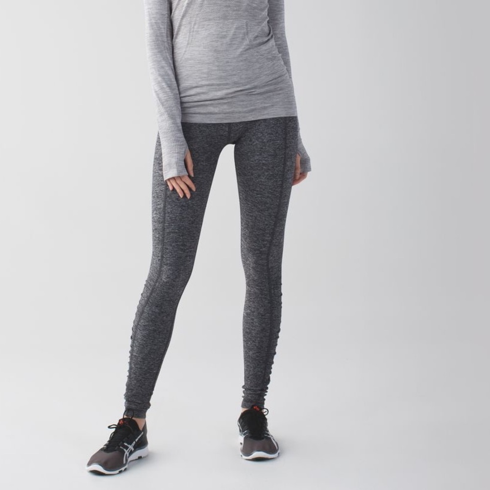 Lululemon Turn Around Tight Grey Heathered Long Leggings